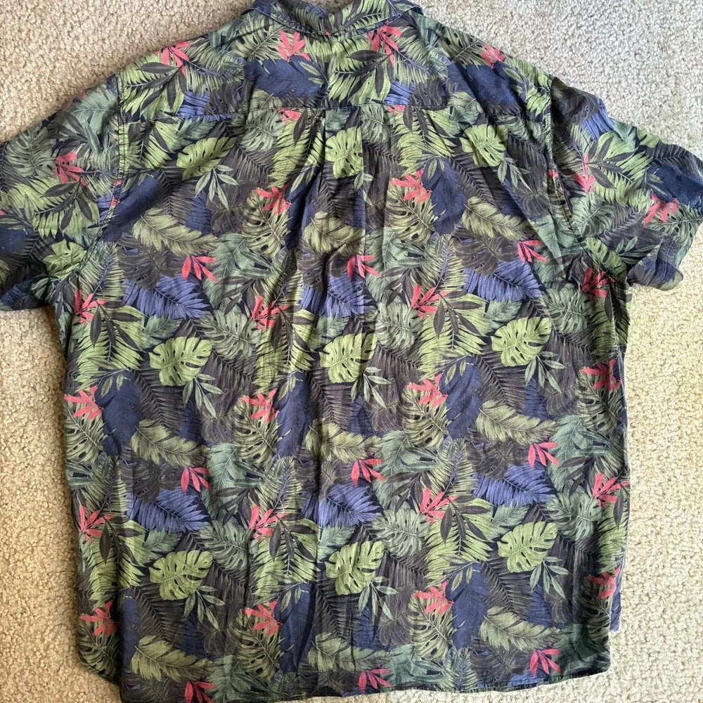 Vince Mens XXL Classic Fit Tropical Vacation Short Sleeve Button Down Shirt